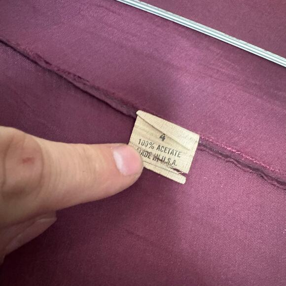 Vintage 1960's? Burgundy Umbrella W/ Lucite? Handle  Made In USA Acetate - 33” - Picture 4 of 6